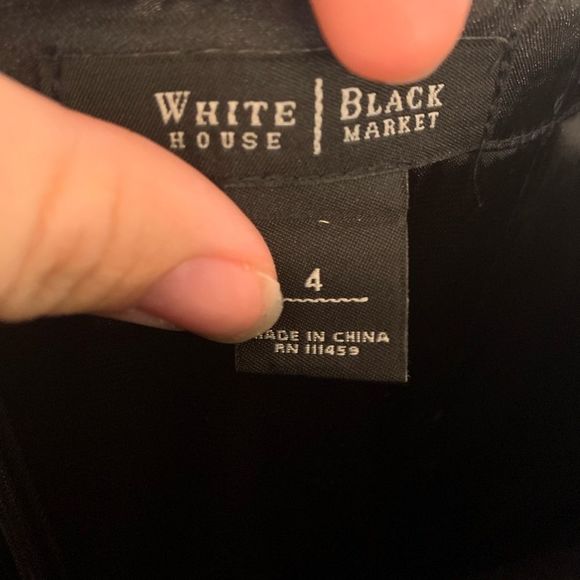 [WHBM] Black Striped Sheer Strapless Dress - 4 - Picture 4 of 4